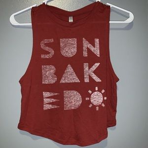 "Sunbaked" graphic tank top